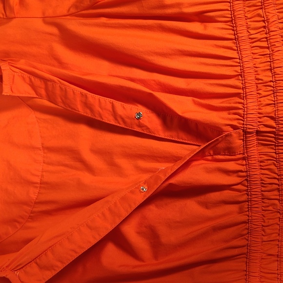 Quince organic cotton tiered maxi dress orange S - Picture 10 of 12